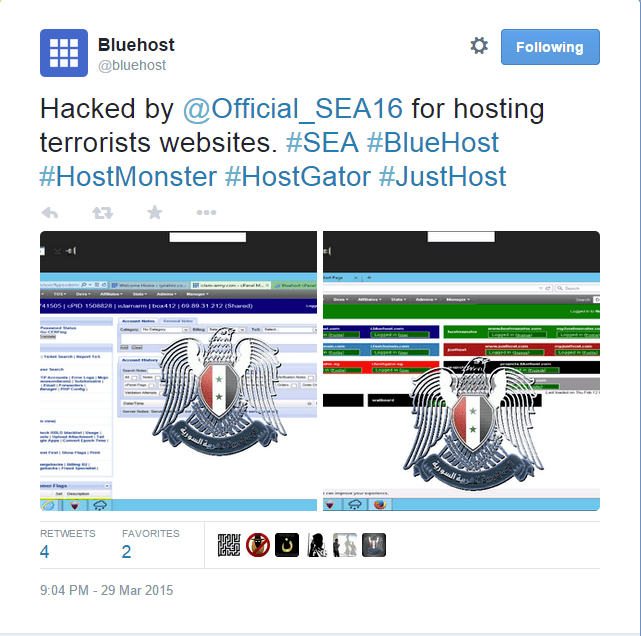 Syrian Electronic Army Hacks Bluehost, Freedom Hacker 